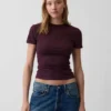Engmaschiges Jersey-T-Shirt