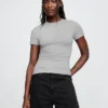 Engmaschiges Jersey-T-Shirt