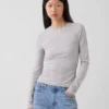 Engmaschiges Jersey-T-Shirt