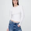 Engmaschiges Jersey-T-Shirt
