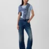 Engmaschiges Jersey-T-Shirt