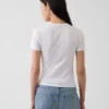 Engmaschiges Jersey-T-Shirt