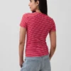 Engmaschiges Jersey-T-Shirt