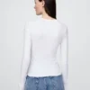Engmaschiges Jersey-T-Shirt