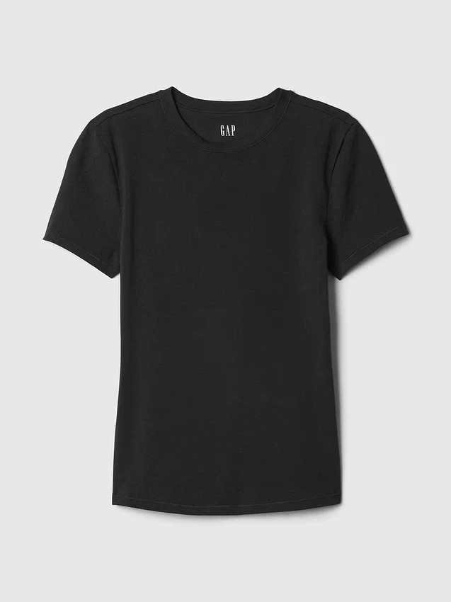 Engmaschiges Jersey-T-Shirt