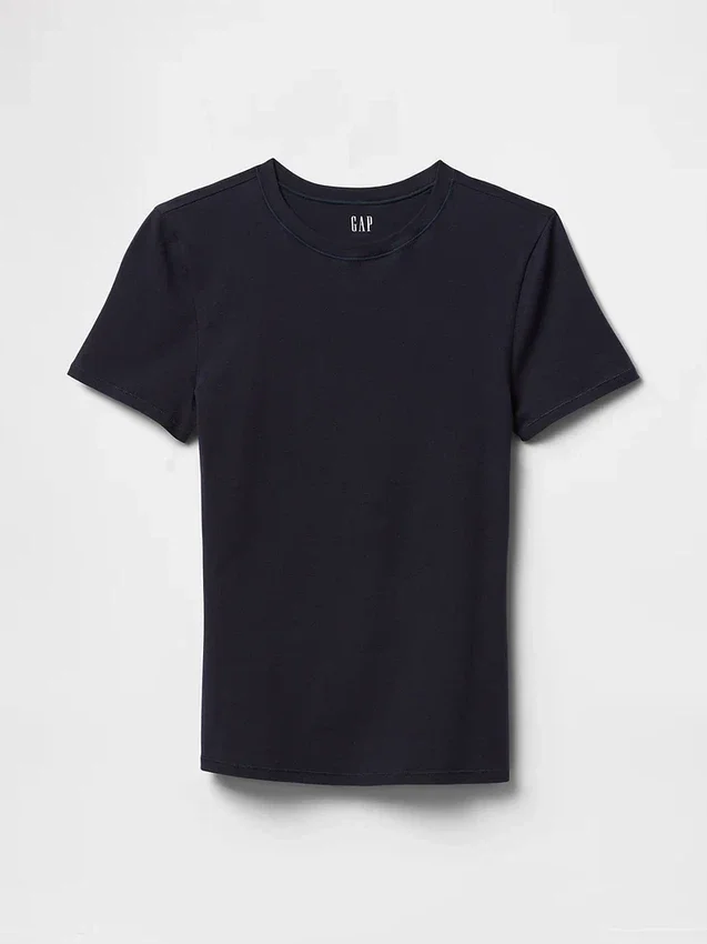 Engmaschiges Jersey-T-Shirt