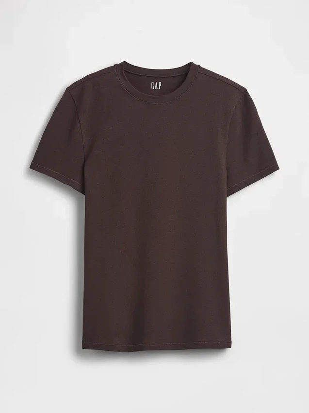 Engmaschiges Jersey-T-Shirt