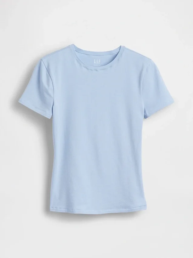 Engmaschiges Jersey-T-Shirt