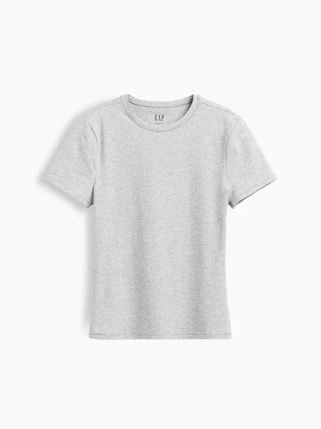 Engmaschiges Jersey-T-Shirt