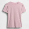 Engmaschiges Jersey-T-Shirt