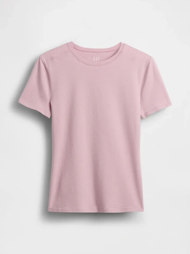 Engmaschiges Jersey-T-Shirt
