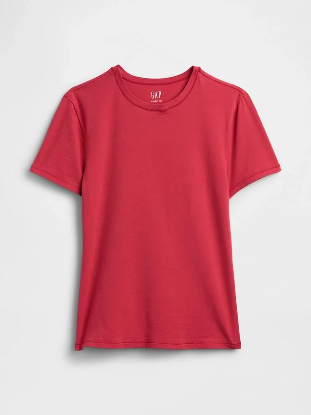 Engmaschiges Jersey-T-Shirt
