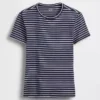 Engmaschiges Jersey-T-Shirt