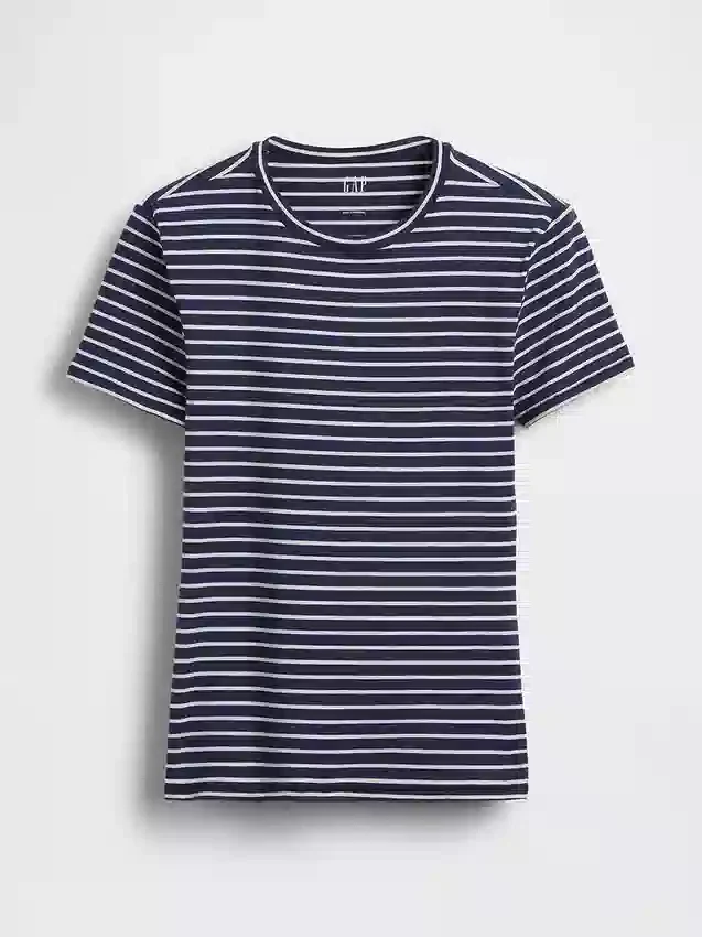 Engmaschiges Jersey-T-Shirt