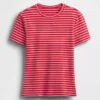 Engmaschiges Jersey-T-Shirt