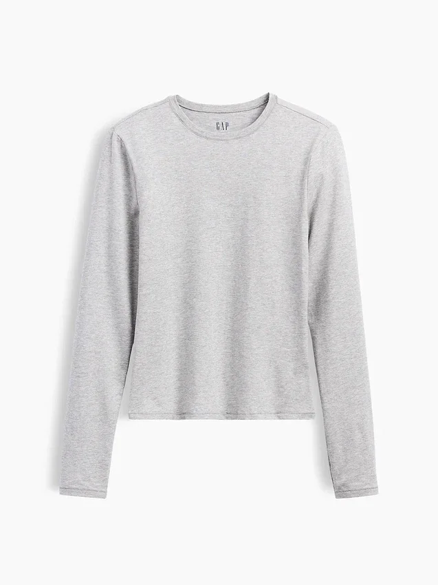 Engmaschiges Jersey-T-Shirt