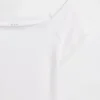 Engmaschiges Jersey-T-Shirt im Off-Shoulder-Crop-Stil
