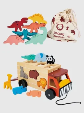 „Explorers“ – Sortier- und Stapelspielzeug-Set für Kleinkinder