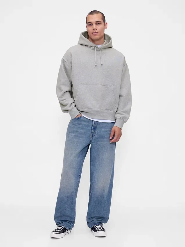 Extra schwerer French-Terry-Hoodie für Erwachsene
