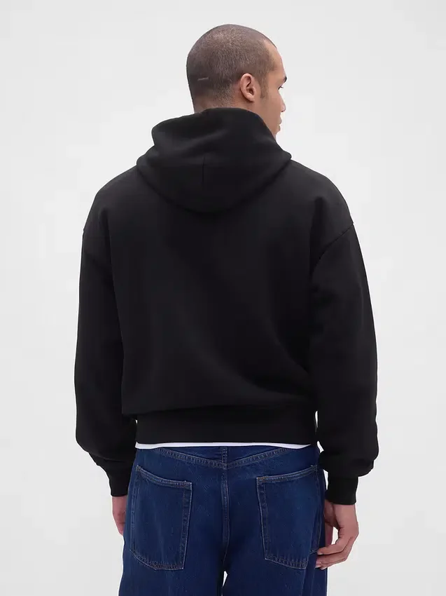 Extra schwerer French-Terry-Hoodie für Erwachsene