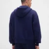Extra schwerer French-Terry-Kapuzenpullover mit Reißverschluss für Erwachsene