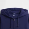 Extra schwerer French-Terry-Kapuzenpullover mit Reißverschluss für Erwachsene