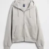 Extra schwerer French-Terry-Kapuzenpullover mit Reißverschluss für Erwachsene