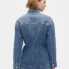 Figurbetonte Longline-Jeansjacke