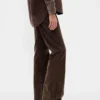 Flare-Hose aus Cord mit mittlerer Leibhöhe