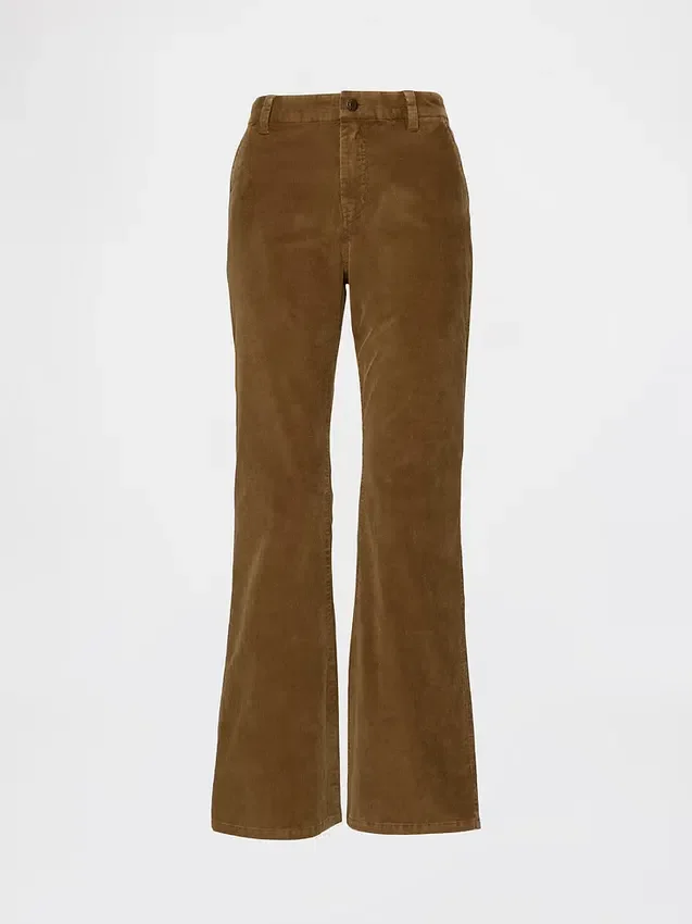 Flare-Hose aus Cord mit mittlerer Leibhöhe