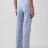 Flare-Hose aus Leinenmischung mit niedriger Leibhöhe