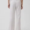 Flare-Hose aus Leinenmischung mit niedriger Leibhöhe