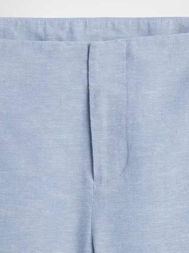 Flare-Hose aus Leinenmischung mit niedriger Leibhöhe