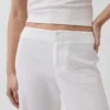 Flare-Hose aus Leinenmischung mit niedriger Leibhöhe