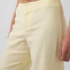 Flare-Hose aus Leinenmischung mit niedriger Leibhöhe