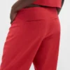 Flare-Hose aus Leinenmischung mit niedriger Leibhöhe