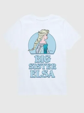 „Frozen“-T-Shirt für Kleinkinder mit Kurzarm und „Big Sister Elsa“-Motiv als Shorts