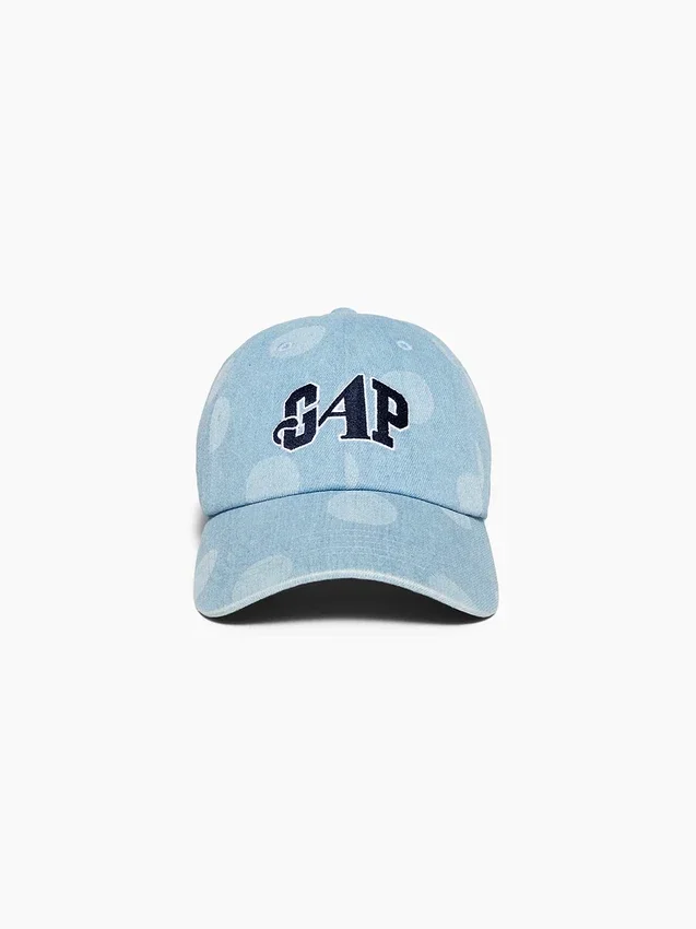 GAP × Awake Ny Baseballkappe aus Denim mit Punktmuster