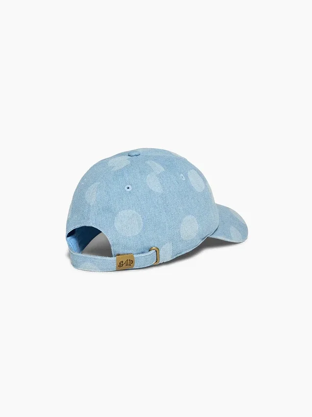 GAP × Awake Ny Baseballkappe aus Denim mit Punktmuster