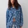 GAP × Awake NY Oversized-Jeansjacke mit Punktmuster