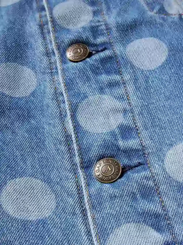 GAP × Awake NY Oversized-Jeansjacke mit Punktmuster
