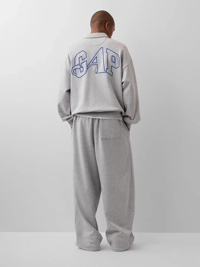 GAP × Awake Ny Schwerer, übergroßer Pullover mit Viertelreißverschluss
