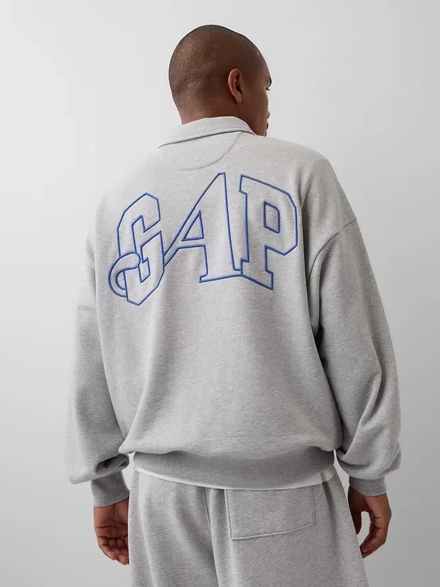 GAP × Awake Ny Schwerer, übergroßer Pullover mit Viertelreißverschluss
