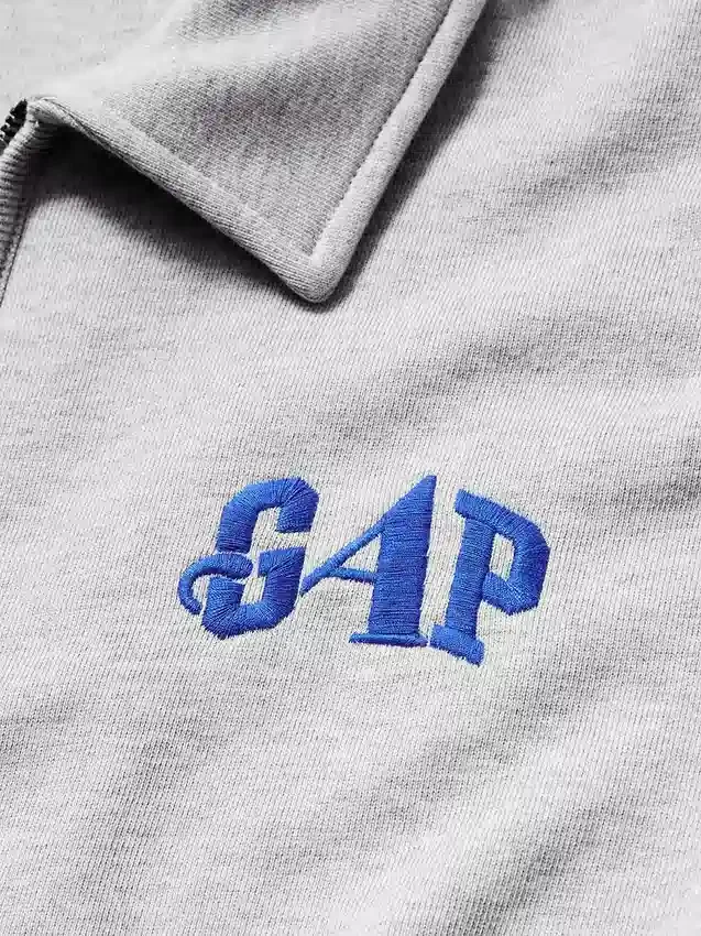 GAP × Awake Ny Schwerer, übergroßer Pullover mit Viertelreißverschluss