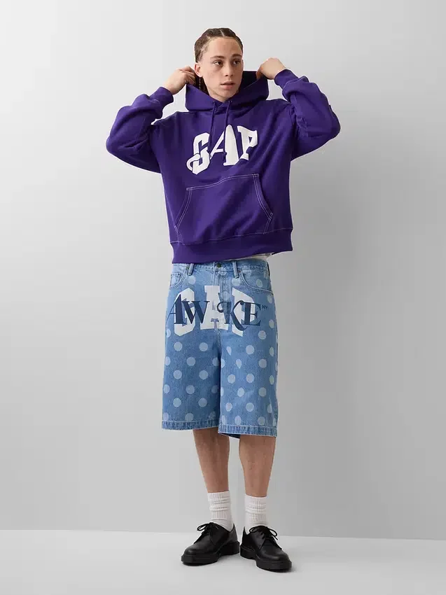 GAP × Awake Ny Schwerer Oversize-Hoodie mit Logo