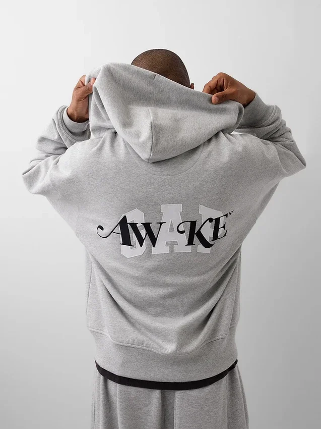 Gap × Awake NY Schwerer Oversize-Hoodie mit Reißverschluss und Logo