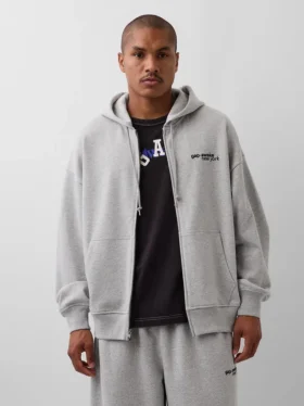 Gap × Awake NY Schwerer Oversize-Hoodie mit Reißverschluss und Logo