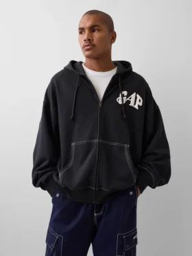 Gap × Awake NY Schwerer Oversize-Hoodie mit Reißverschluss und Logo