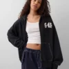 Gap × Awake NY Schwerer Oversize-Hoodie mit Reißverschluss und Logo