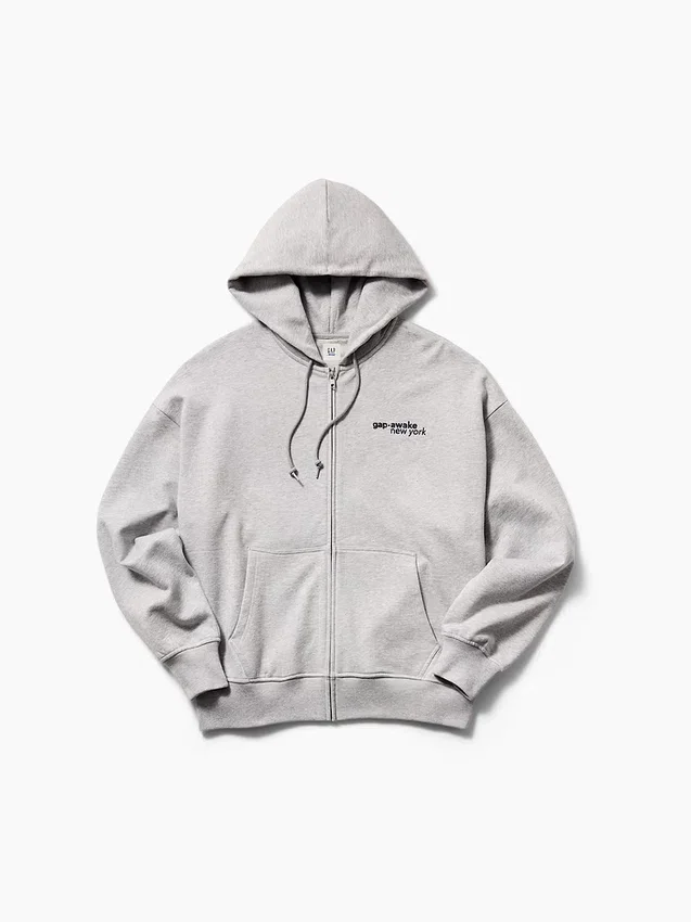 Gap × Awake NY Schwerer Oversize-Hoodie mit Reißverschluss und Logo